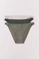 Women'secret Pack de 3 panties clásica con logo blanco blanco