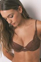 Women'secret BEAUTIFUL brasier clásica de encaje marrón café