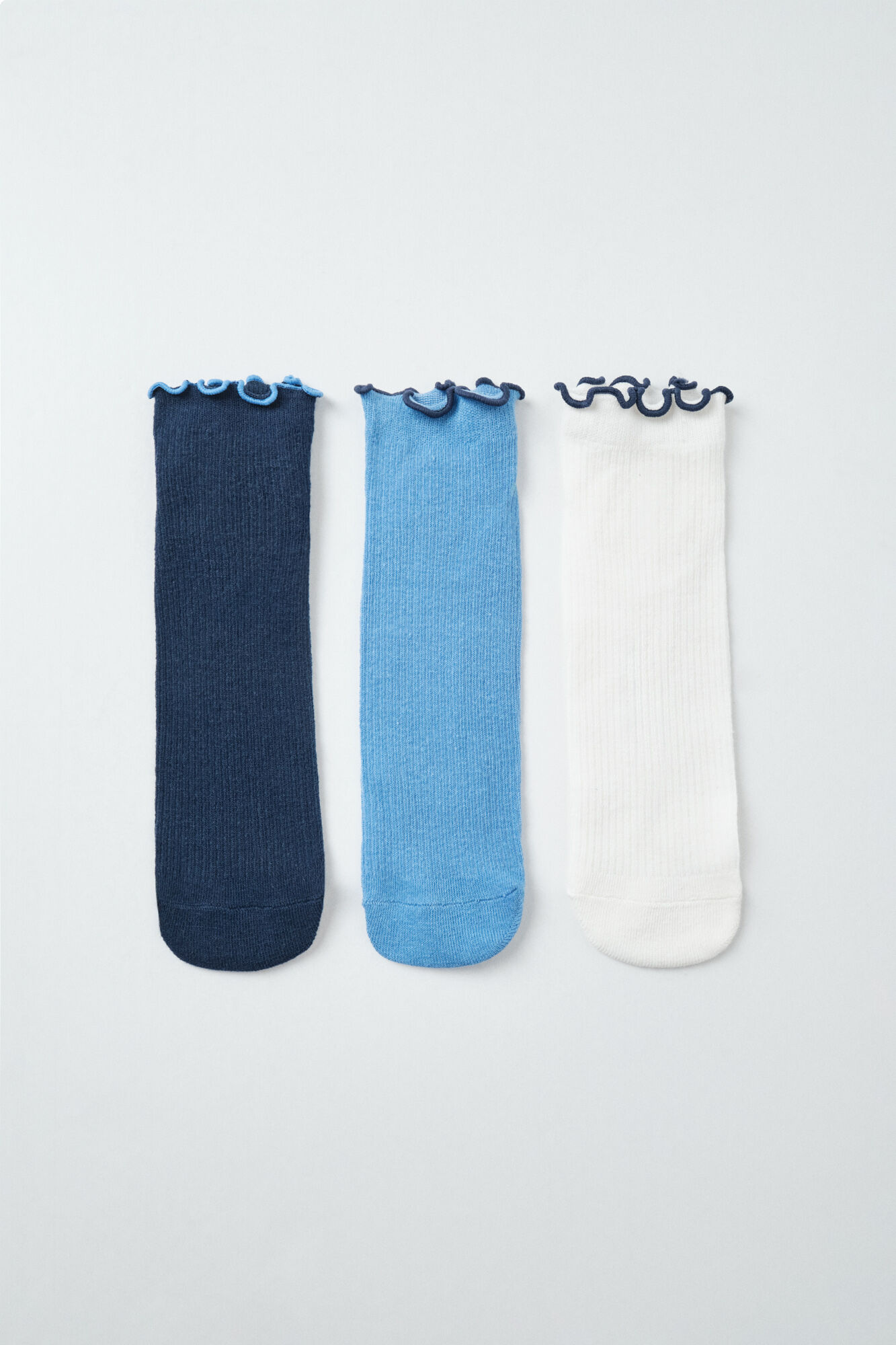 Women'secret Pack 3 calcetines cortos azules lurex