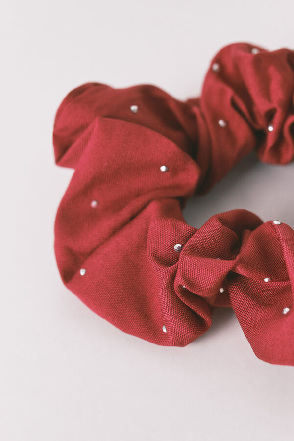 Women'secret Coletero maxi con purpurina roja púrpura