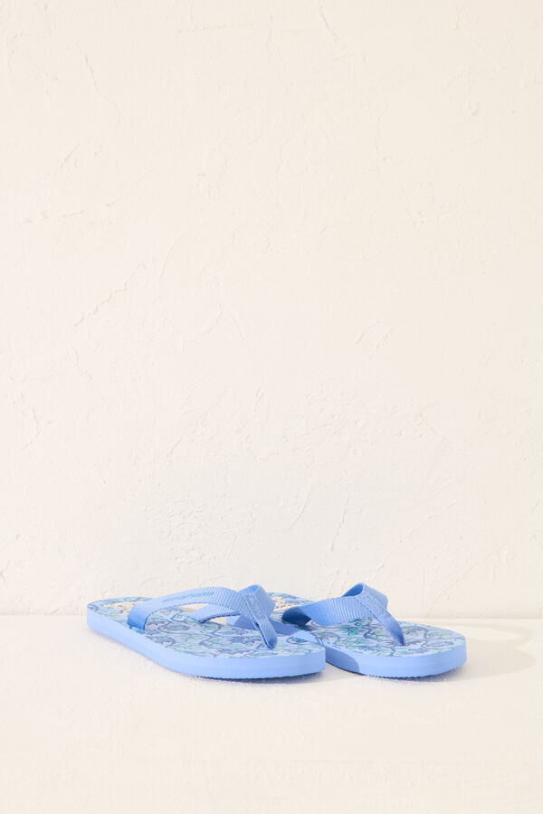 Womensecret Chanclas azules Garfield azul