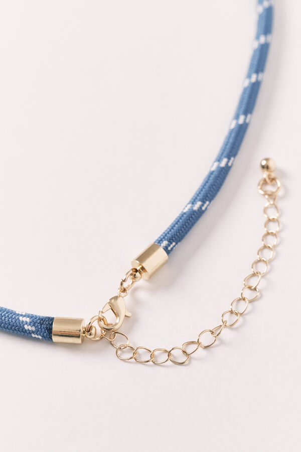 Women'secret Collar cuentas chili, coraz&oacute;n y flor azul