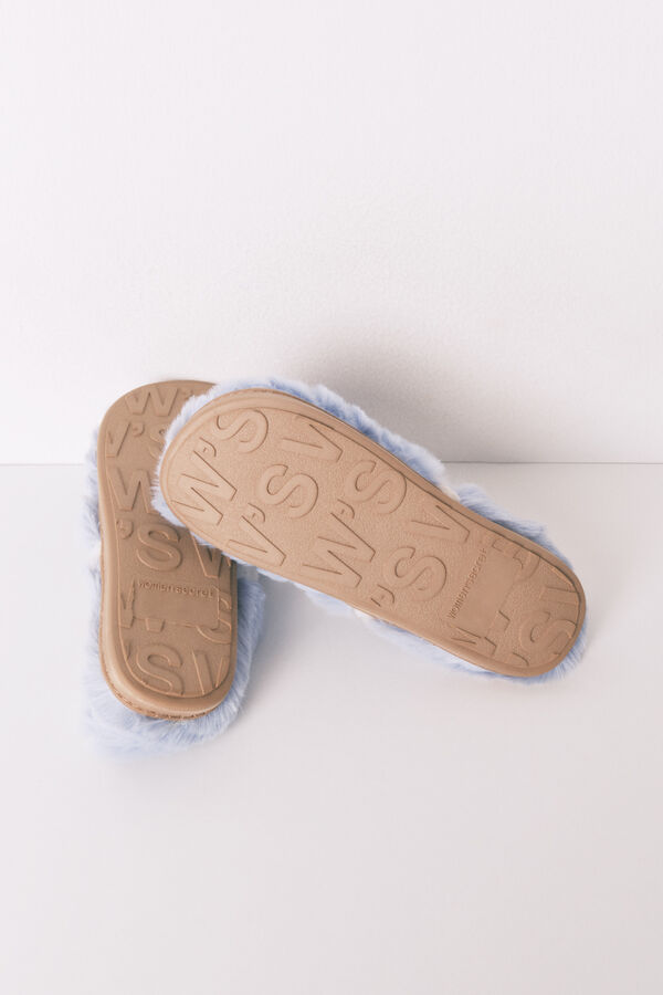 Women'secret Pantuflas para casa de bota baja de Snoopy azul