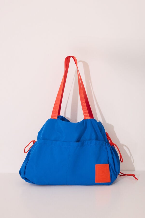 Womensecret Mochila de viaje de nailon azul  azul