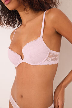 Womensecret BEAUTIFUL brasier clásica de encaje rosa rosa
