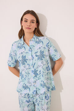 Womensecret Pijama camisera capri 100% algodón flores estampado