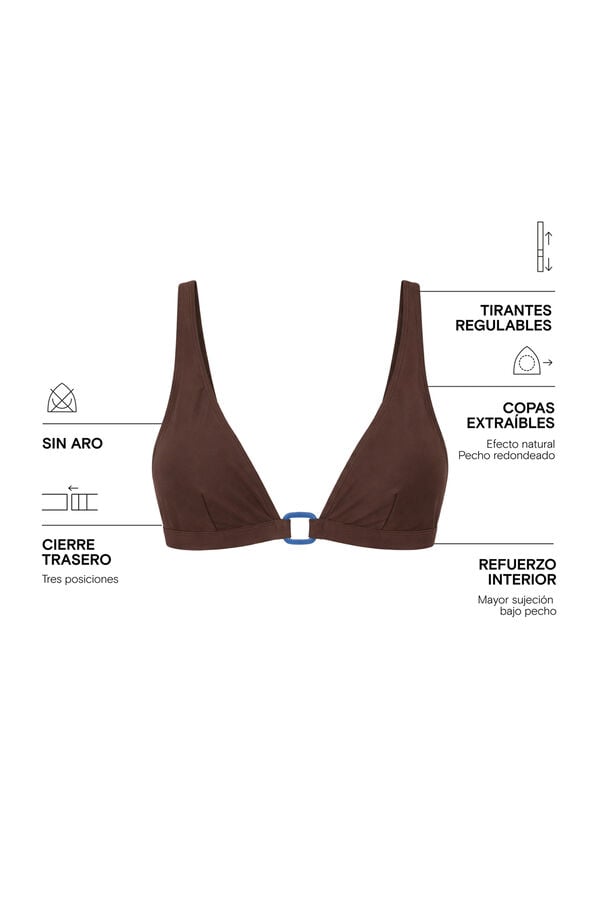 Women'secret Top bikini halter caf&eacute; caf&eacute;
