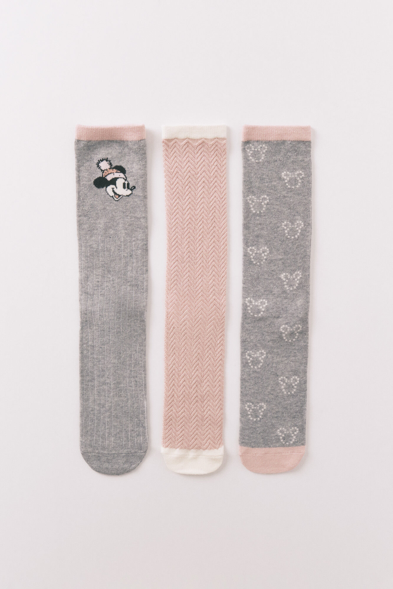 Women'secret Pack de 3 calcetines largos de algod&oacute;n de Minnie 