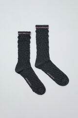 Women'secret Calcetines largos de lurex gris gris