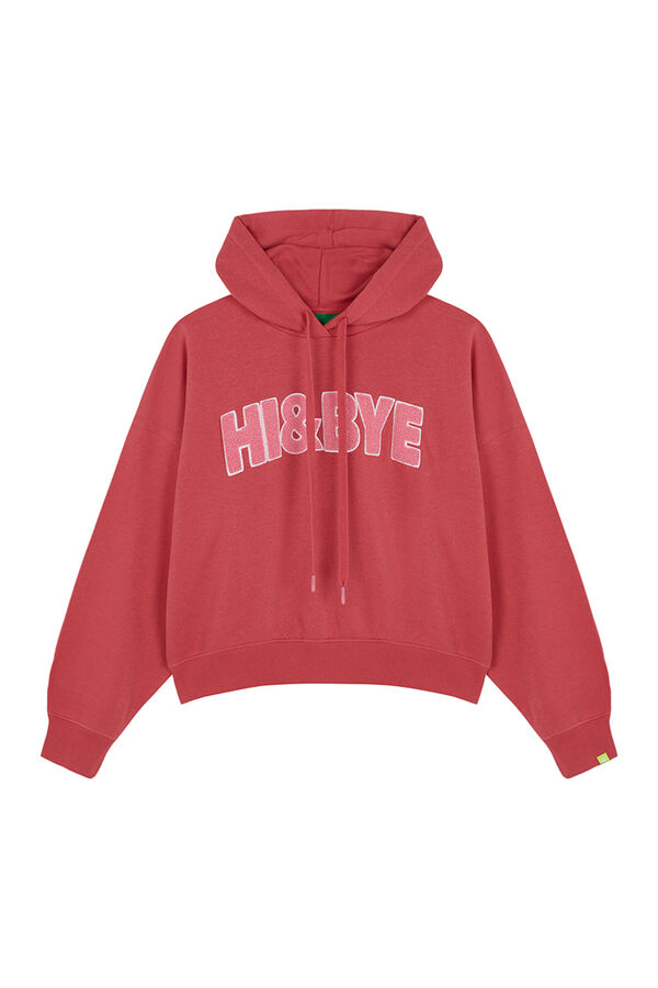 Womensecret Sudadera capucha felpa algodón rosa rosa
