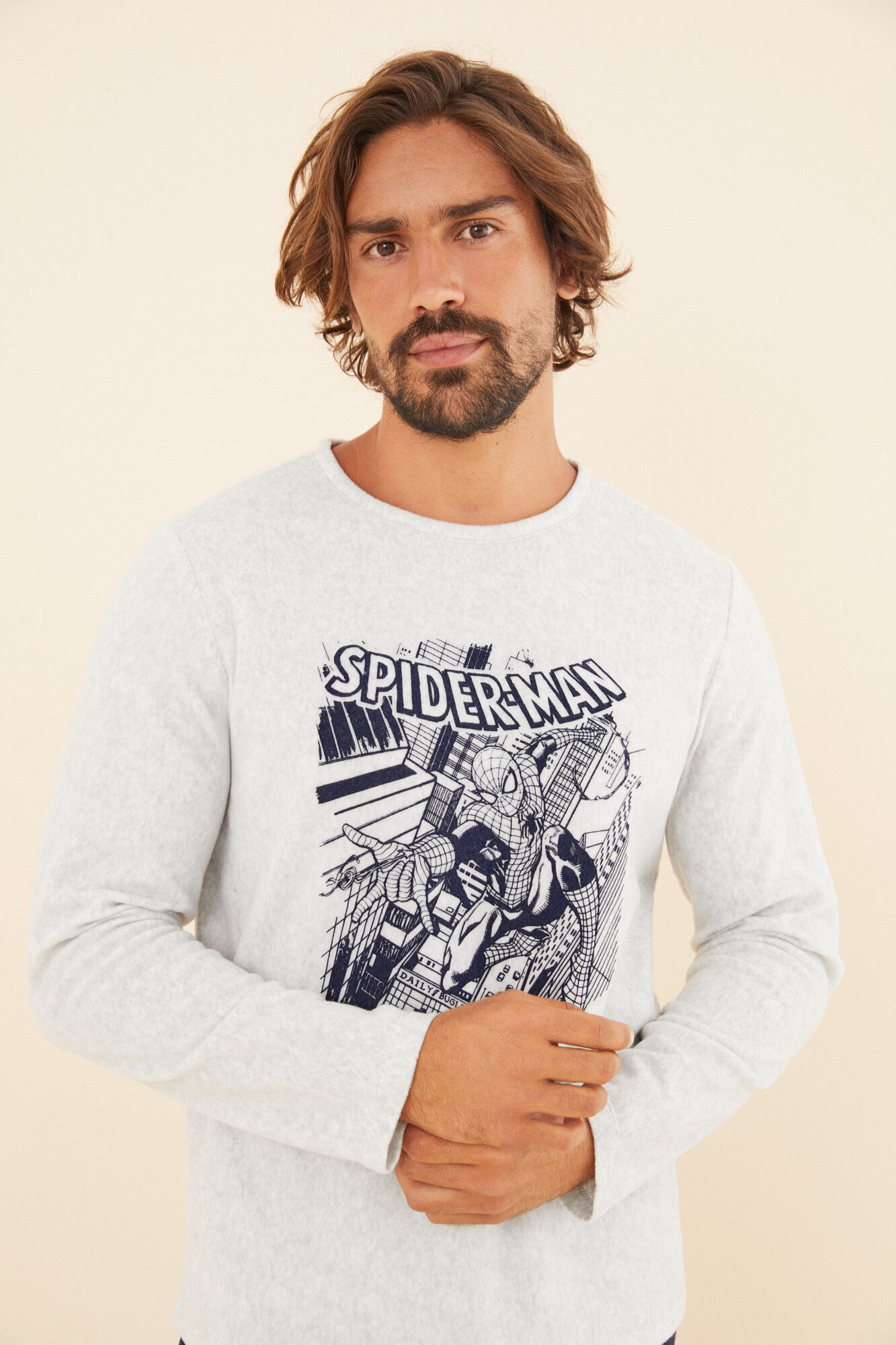 Pijama larga polar hombre Spiderman Ropa de dormir de hombre WomenSecret MX