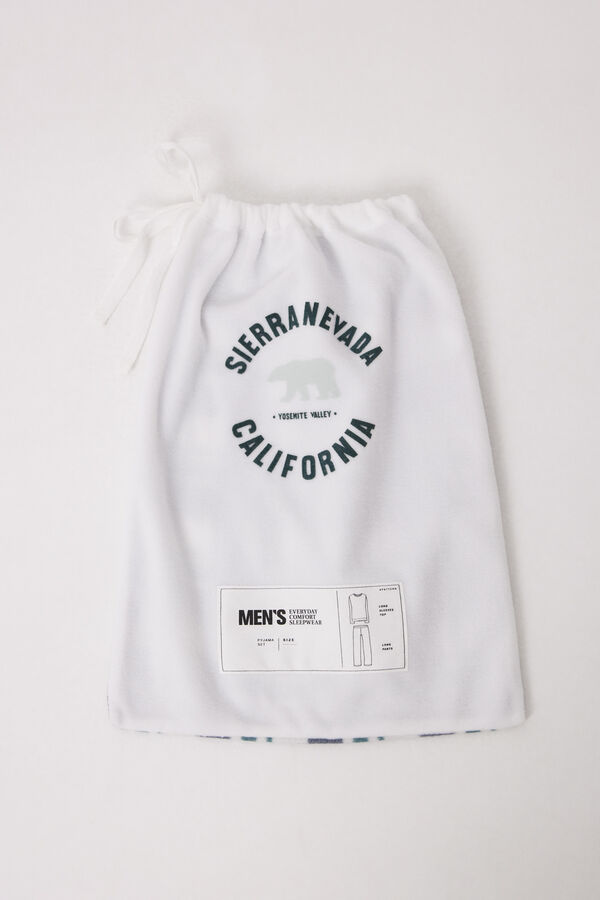 Womensecret Pijama larga hombre polar "Sierra Nevada" marfil