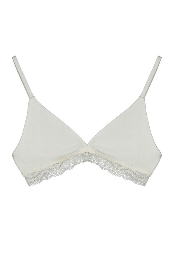 Womensecret FANTASTIC Brasier triangular halter algodón marfil marfil