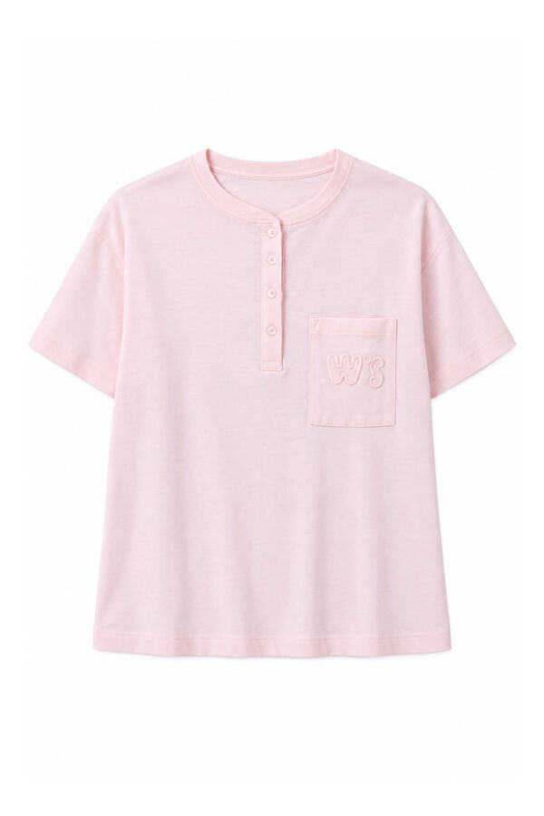 Women'secret Playera de algod&oacute;n rosa rosa