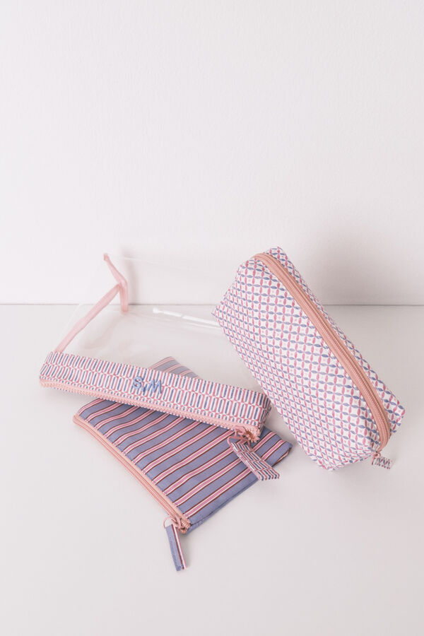 Women'secret Pack de 3 neceseres con estampado geométrico estampado