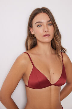 Womensecret Brasier triangular NATURAL encaje rojo 