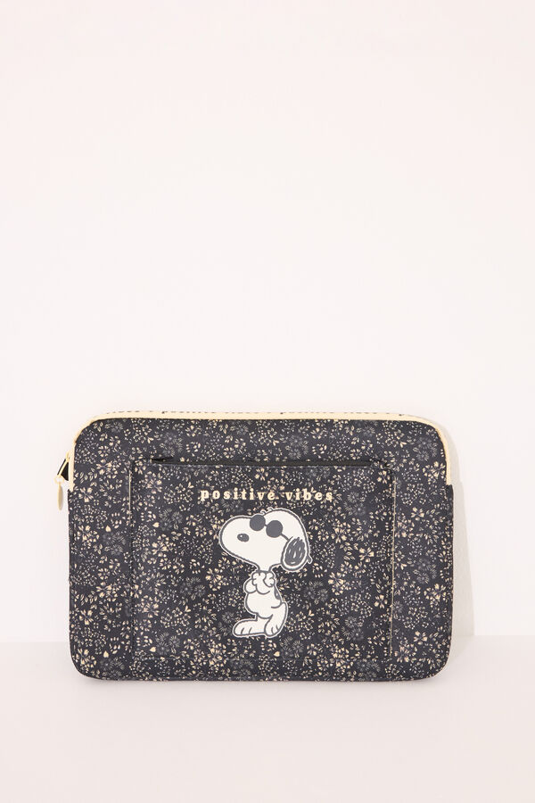Womensecret Funda de neopreno para ordenador de Snoopy negro