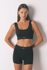 Women'secret Pantalón negro sin costuras negro