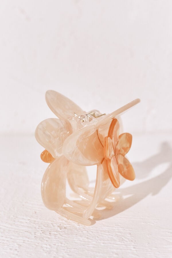 Women'secret Pinza para el pelo con forma de flores naranja naranja