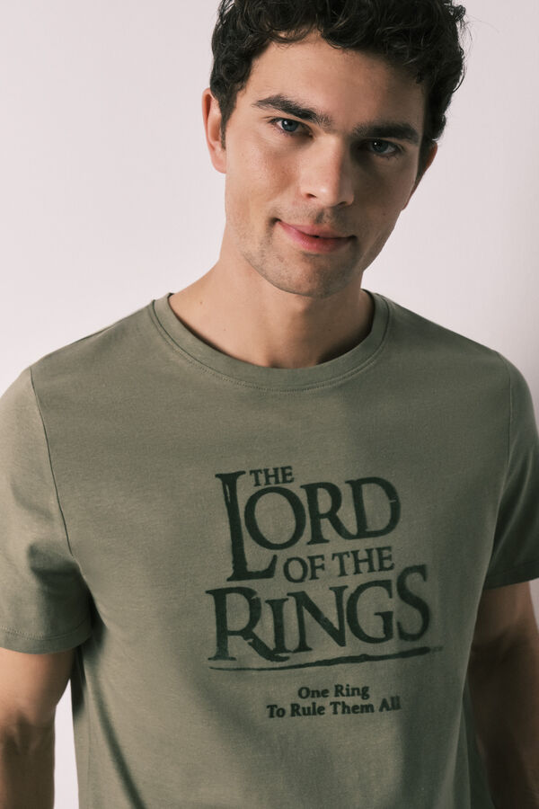 Women'secret Pijama corta de hombre de algod&oacute;n Lord of the Rings kaki