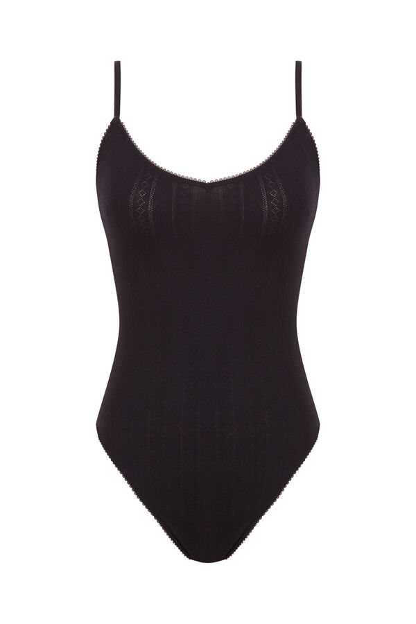 Womensecret Body triangular de algodón negro negro