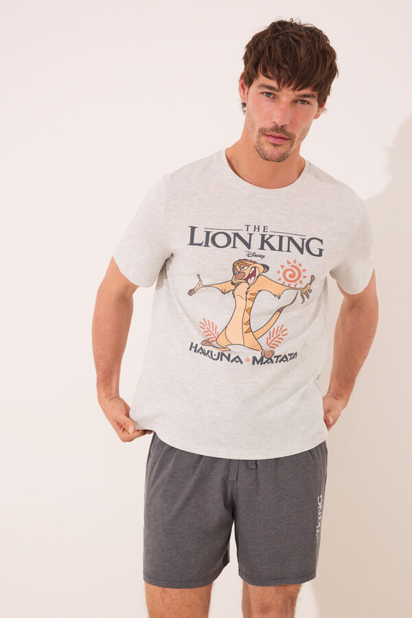 Womensecret Pijama gris oscuro del Rey León gris