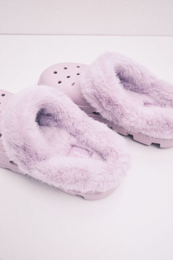 HI&BYE Pantunflas zueco plataforma morado morado/lila