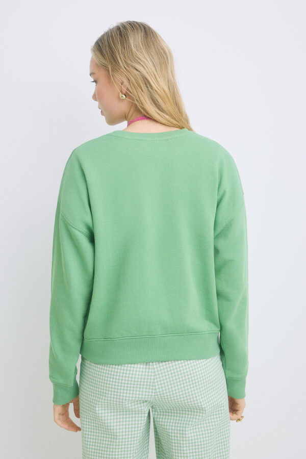 Womensecret Sudadera felpa algodón verde verde