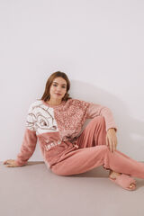 Women'secret Pijama fleece peluche Bambi rosa