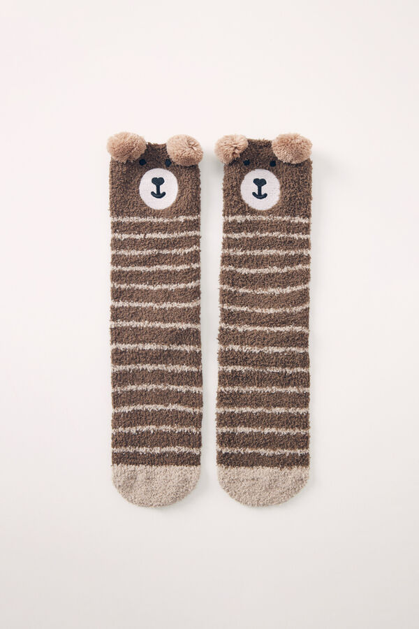 Womensecret Calcetines pelo oso marrón  café