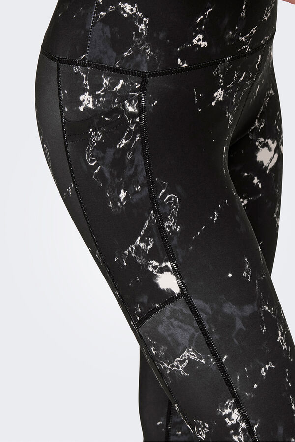 Only Play Pantalón legging de cintura alta con bolsillo lateral negro