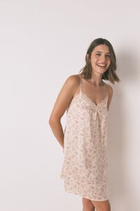 Women'secret Camisón holgado con flor rosa