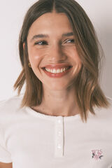 Womensecret Pijama larga con estampado de flores  gris