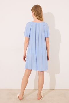 Womensecret Camisón corto "premamá" camisón en viscosa azul azul