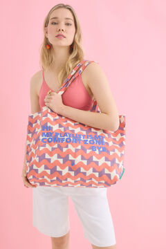 Womensecret Bolso tote estampado rojo estampado