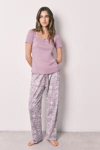 Women'secret Pijama estampado de flores rosa