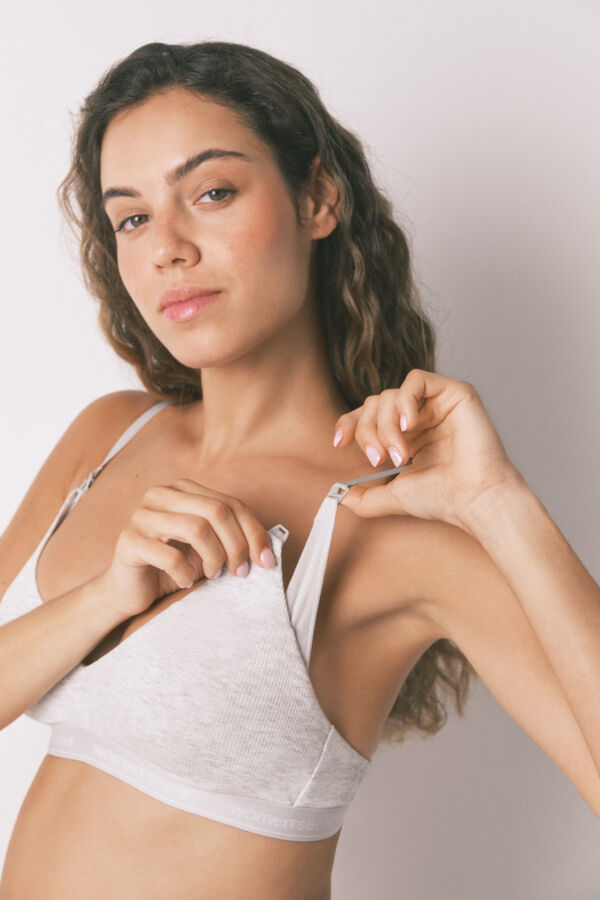 Women'secret Brasier de premamá de algodón gris NATURAL gris