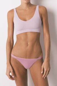 Women'secret Pack de 3 tangas tira de algod&oacute;n rosa con logo