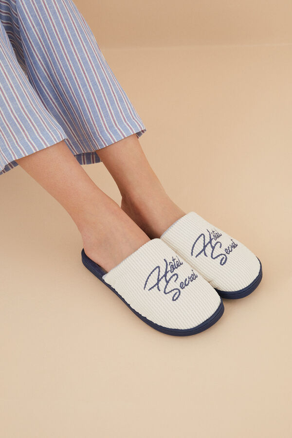 Womensecret Pantuflas ducha marfil kaki