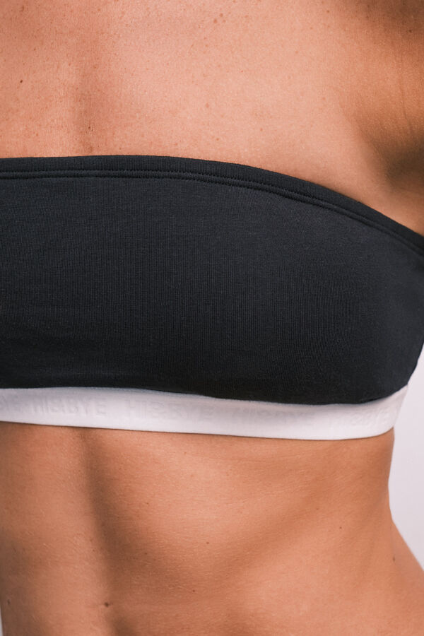 HI&BYE Brasier top bandeau negro negro