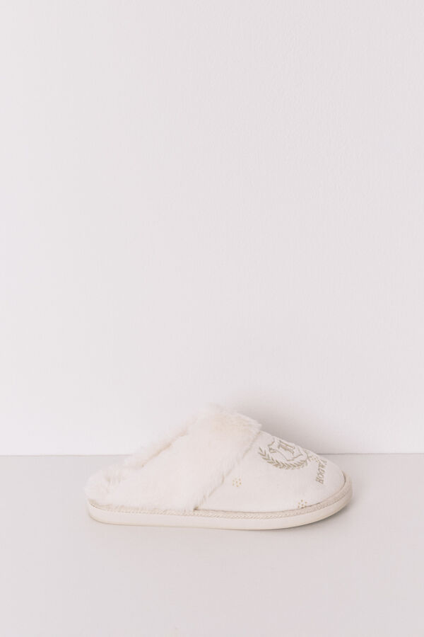 Women'secret Zapatillas de casa blanco Harry Potter lurex marfil