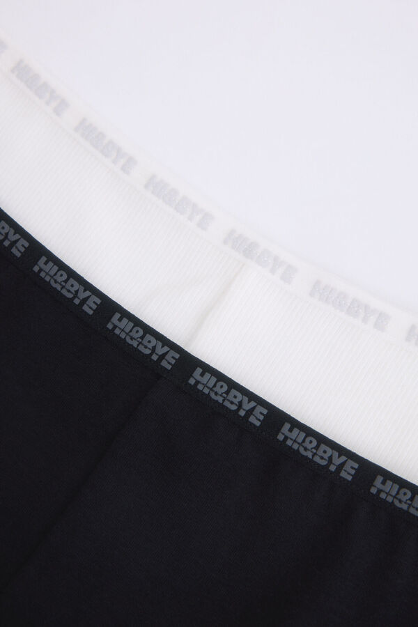 Womensecret Pack 2 bragas bóxer negro, blanco blanco