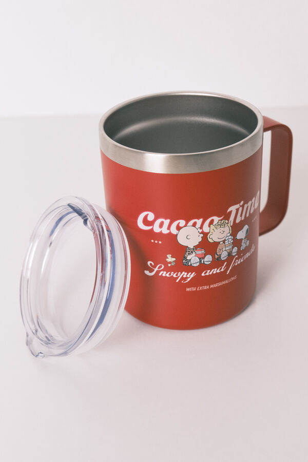 Women'secret Taza térmica con estampado de Snoopy rojo