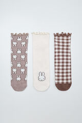 Women'secret Pack 3 calcetines cortos estampado Miffy estampado