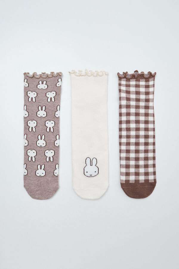 Women'secret Pack 3 calcetines cortos estampado Miffy estampado