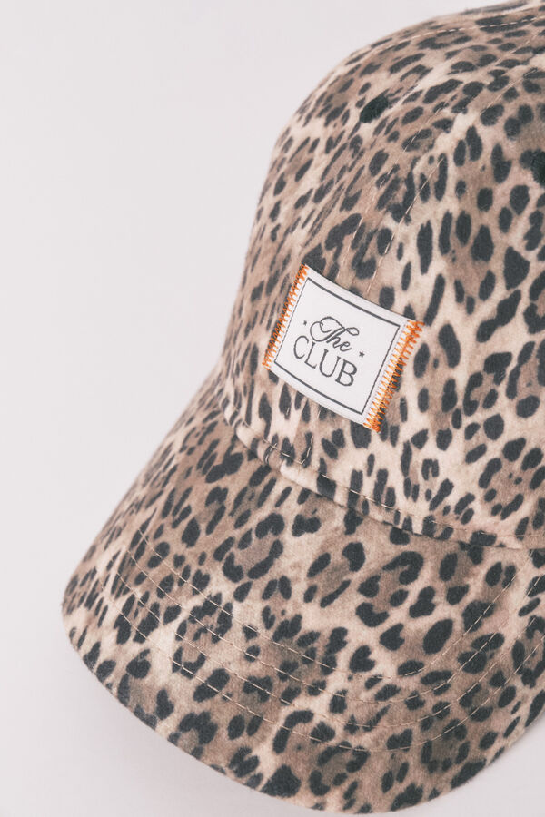 Women'secret Gorra de peluche con estampado animal estampado