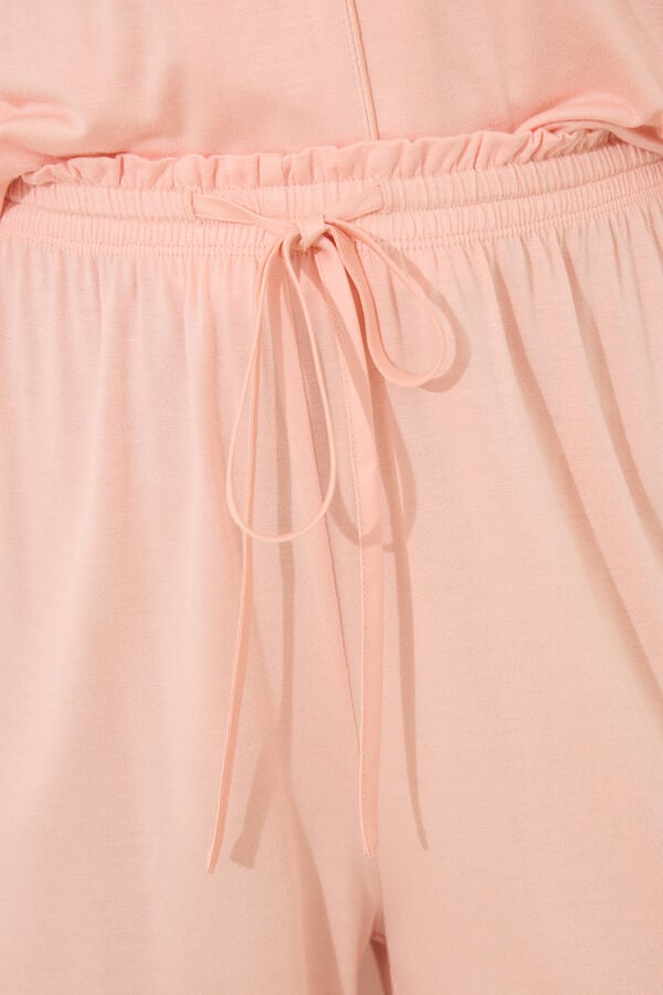 Womensecret  Pijama camisera de viscosa naranja naranja