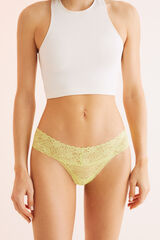 Womensecret Tanga encaje verde verde