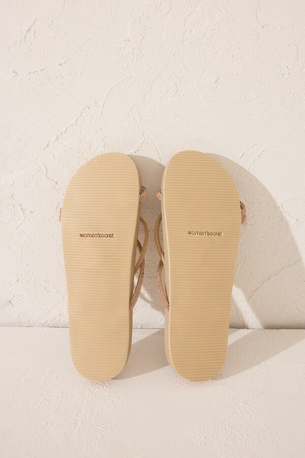 Womensecret Chanclas impermeables con suela cómoda  café
