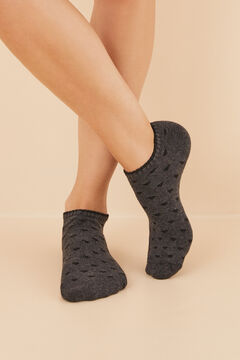 Womensecret Pack 3 calcetines cortos algodón gris gris